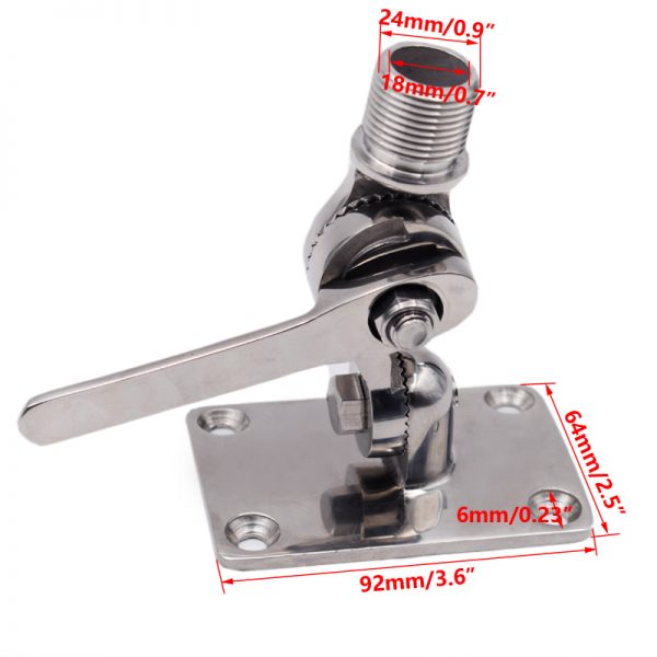 Stainless Steel Marine Boat Antenna Adjustable Base | Isure Marine