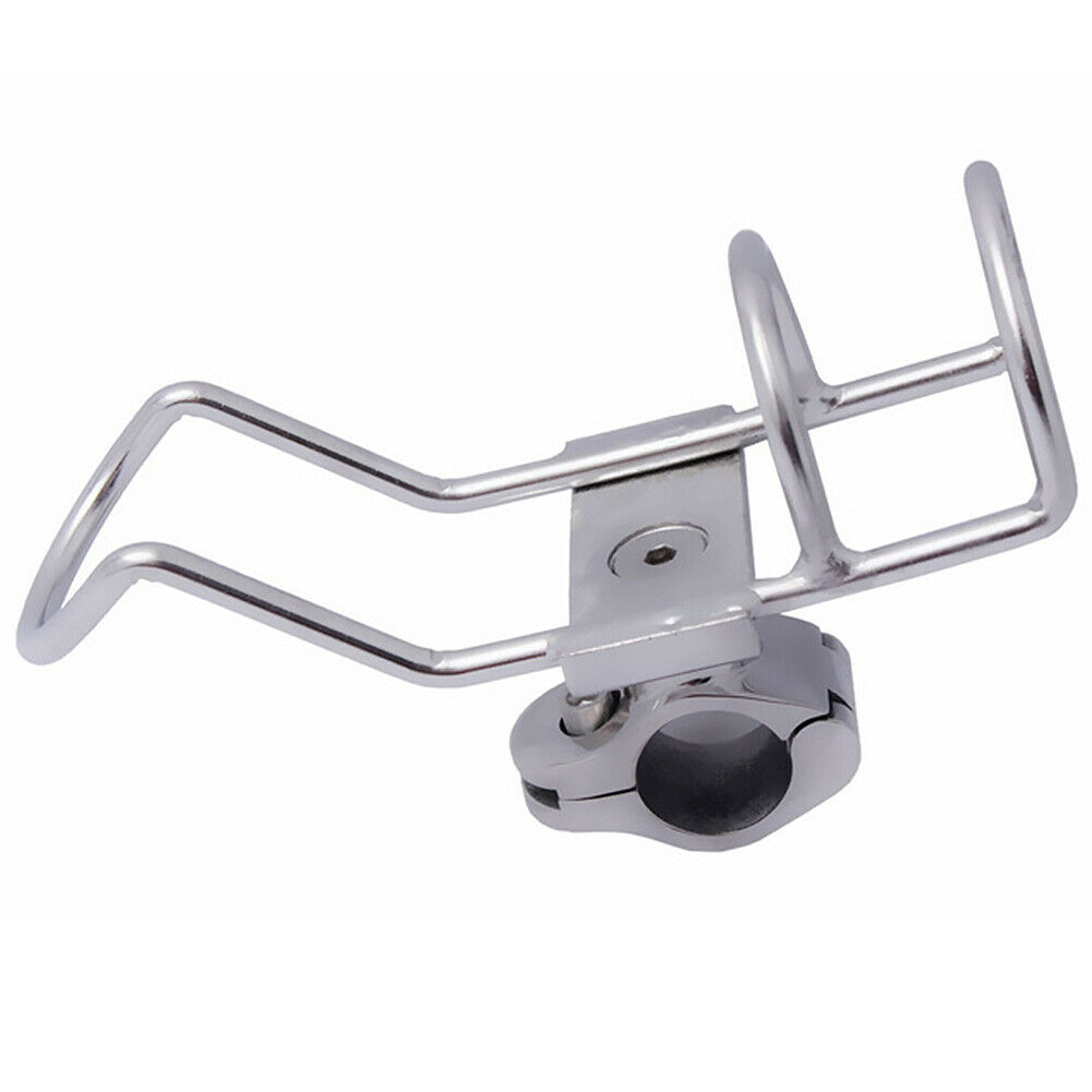 Stainless Steel Fishing Rod Holder Clamp-on 25mm Rail Mount Boat Ring ...